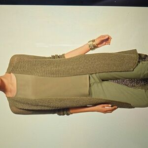 Chico's Texture Calli Cardigan NWT Size M/8 (Chico's 1) Open-Weave